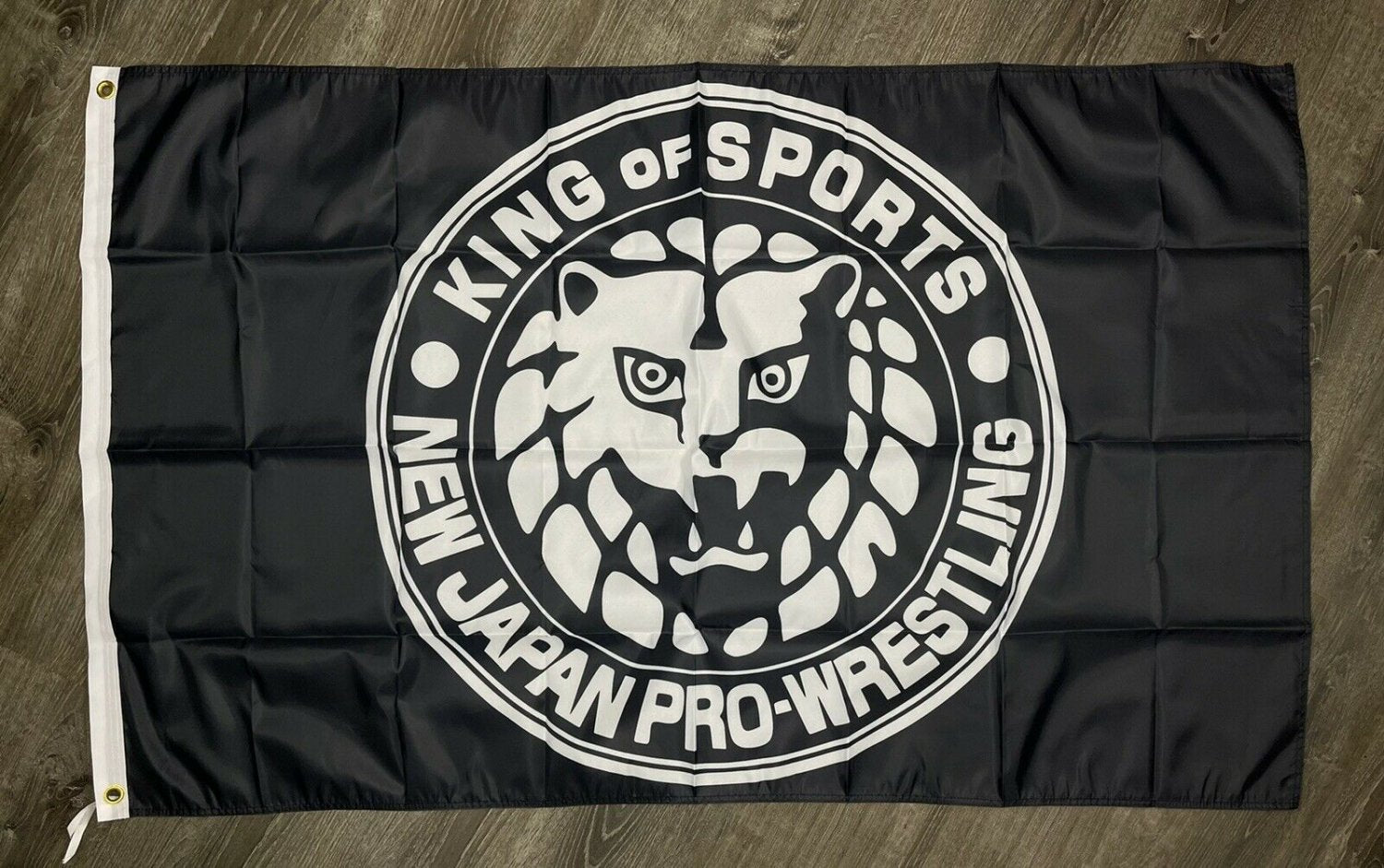 New Japan Pro-Wrestling Flag 3x5 ft NJPW Black White Logo Banner King of Sports
