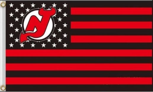 New Jersey Devils Star and Stripe Flag 3X5Ft Polyester Digital Print Banner USA