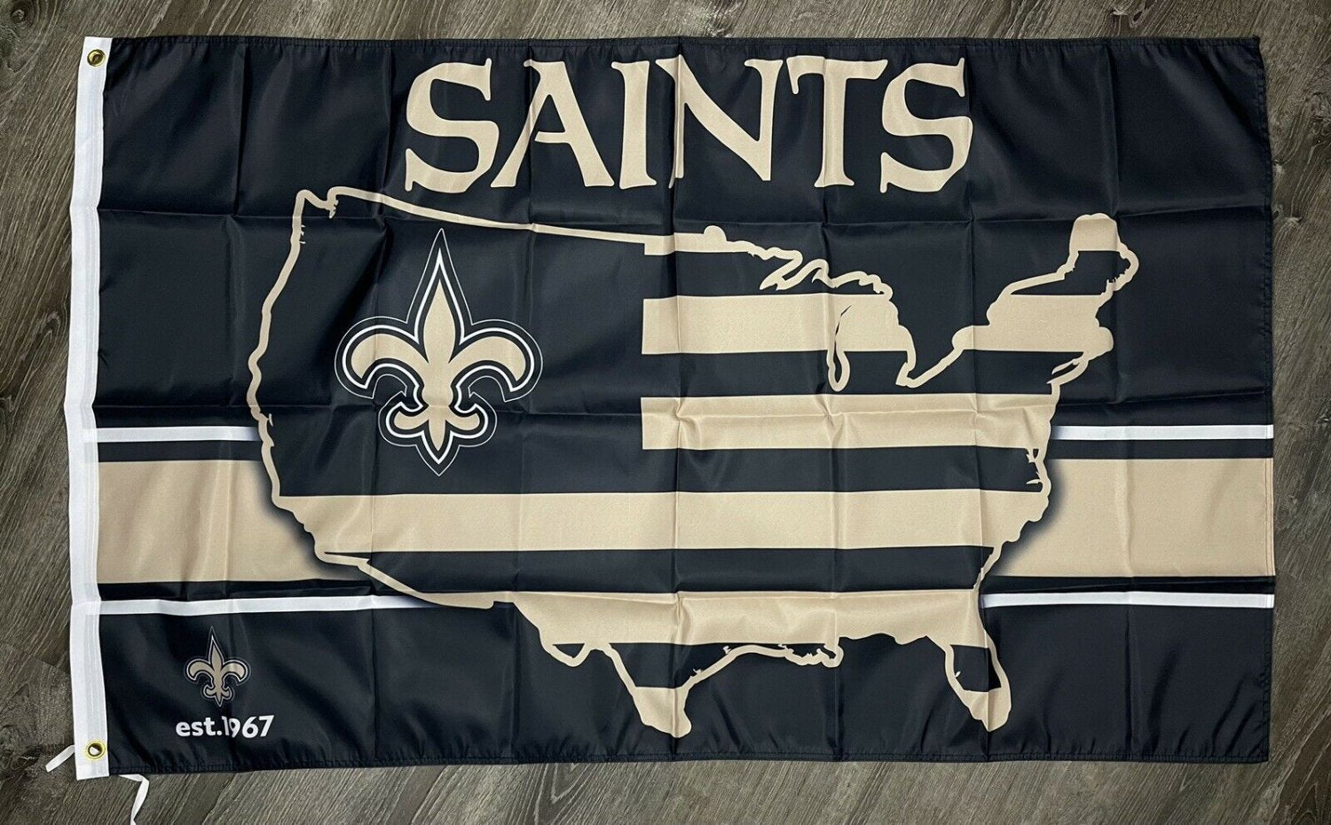 New Orleans Saints Flag 3x5 ft Sports Football State Banner Man-Cave Garage