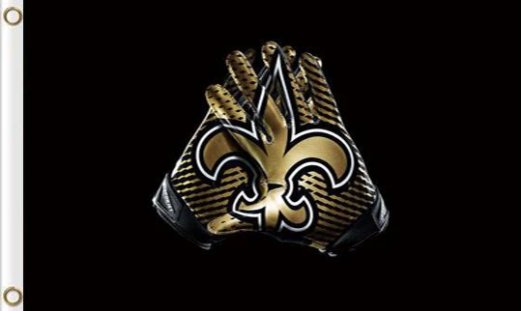 New Orleans Saints Gloves Flag 3X5 Ft Polyester Banner USA 90x150cm