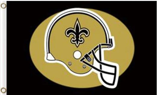 New Orleans Saints Helmet Logo Black Flag 3X5 Ft Polyester Banner USA 90x150cm