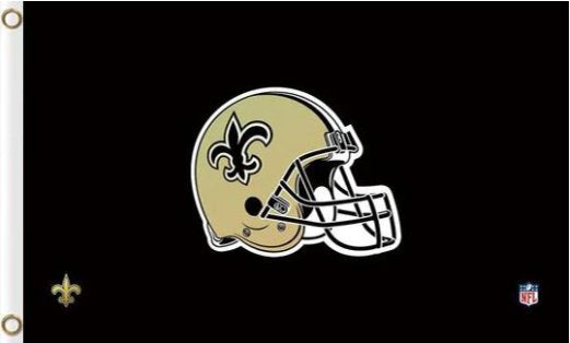 New Orleans Saints Helmet Logo Sports Black Flag 3X5 Ft Polyester Banner USA 90x150cm