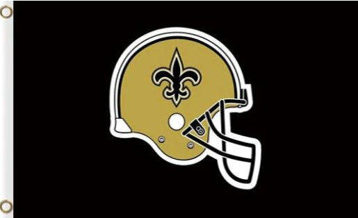 New Orleans Saints Helmet US Black Flag 3X5 Ft Polyester Banner USA 90x150cm