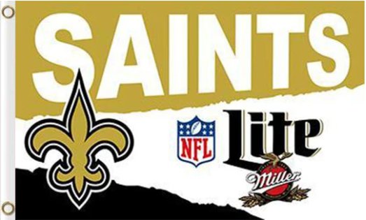 New Orleans Saints Lite Flag 3X5 Ft Polyester Banner USA 90x150cm