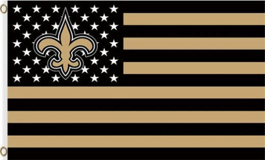 New Orleans Saints Star and Stripes Flag 3X5 Ft Polyester Banner USA 90x150cm
