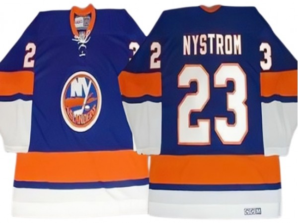 New York Islanders #23 Bob Nystrom 1982 Vintage CCM Jersey - Blue