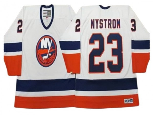 New York Islanders #23 Bob Nystrom 1982 Vintage CCM Jersey - White