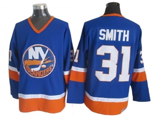 New York Islanders #31 Billy Smith Vintage CCM Jersey - Blue