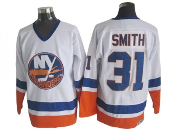 New York Islanders #31 Billy Smith Vintage CCM Jersey - White