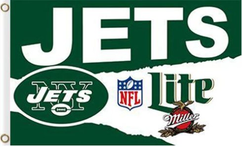 New York Jets Lite Flag 3X5 Ft Polyester Banner USA 90x150cm