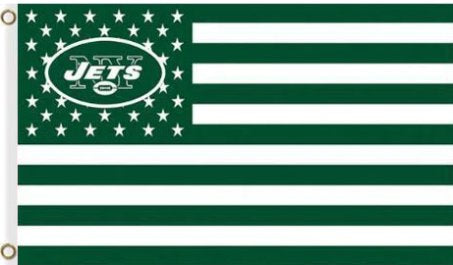 New York Jets Star and Stripes Flag 3X5 Ft Polyester Banner USA 90x150cm