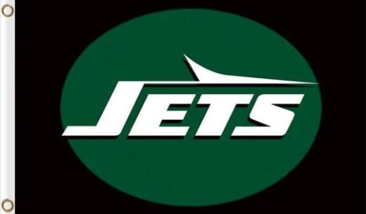 New York Jets Team Logo Sports Black Flag 3X5 Ft Polyester Banner USA 90x150cm