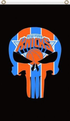 New York Knicks Skull Flag 3X5Ft Polyester Banner USA Digital Print