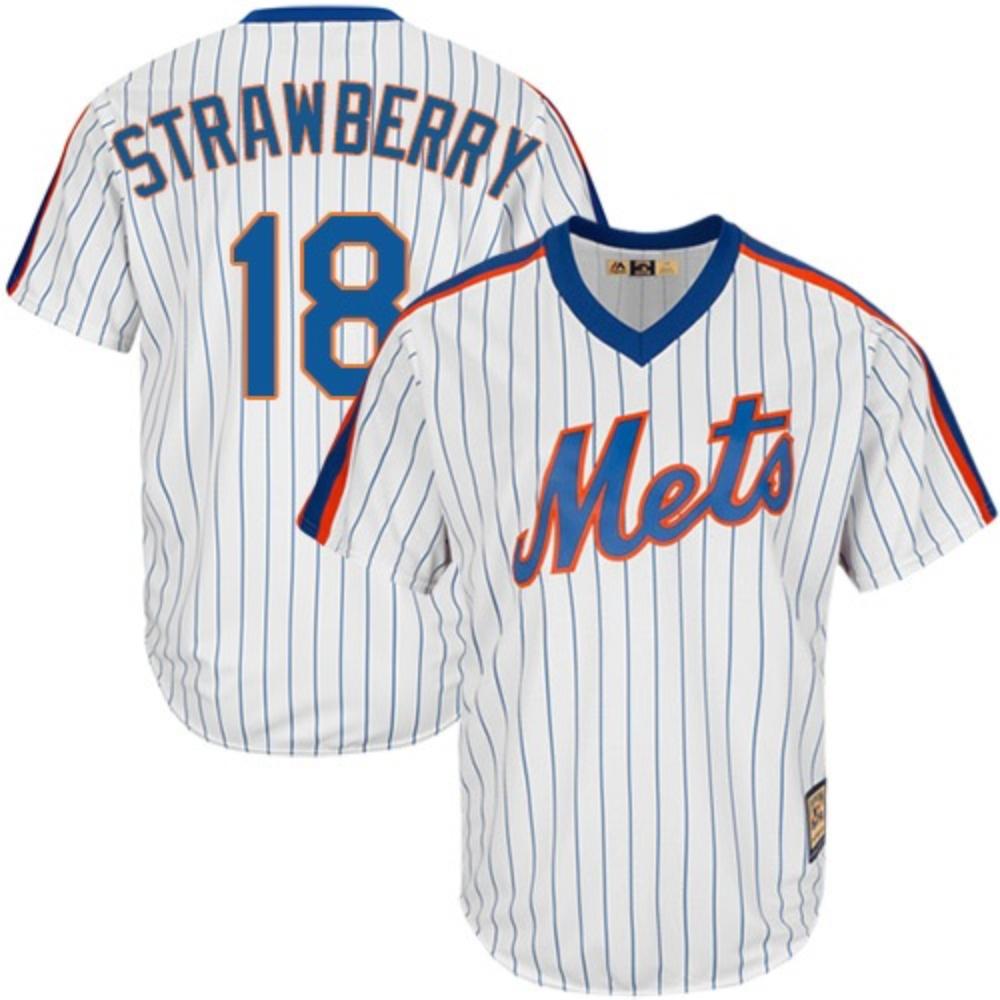 New York Mets Darryl Strawberry White Throwback Pullover Jersey