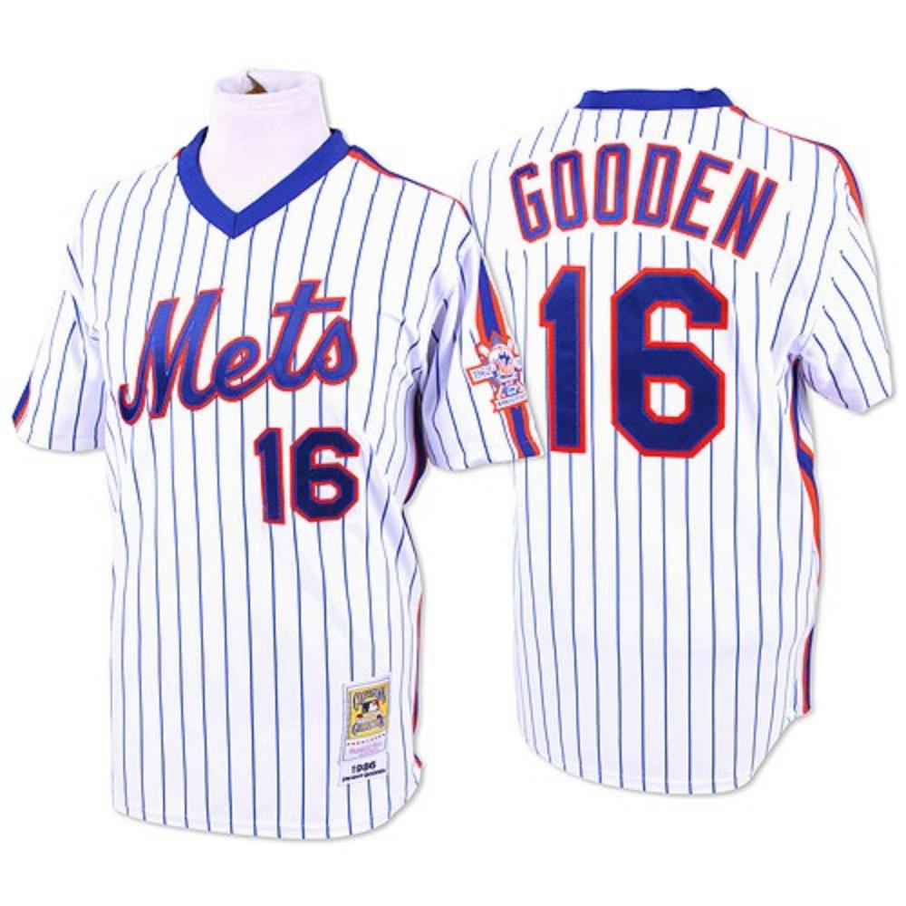 New York Mets Dwight Gooden White 1986 Throwback Pullover Jersey