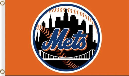 New York Mets Flag Baseball Orange flag 3X5Ft Banner USA Polyester with Brass Grommets