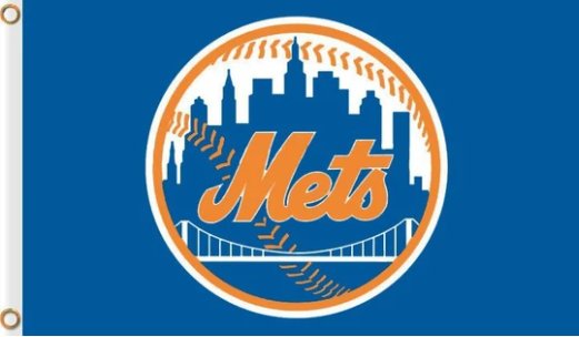 New York Mets Flag Baseball flag 3X5Ft Banner USA Polyester with Brass Grommets