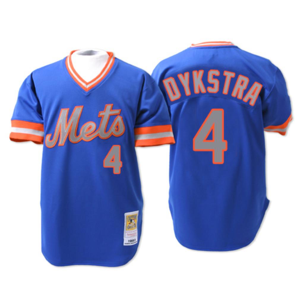 New York Mets Lenny Dykstra Blue 1983 Throwback Pullover Jersey