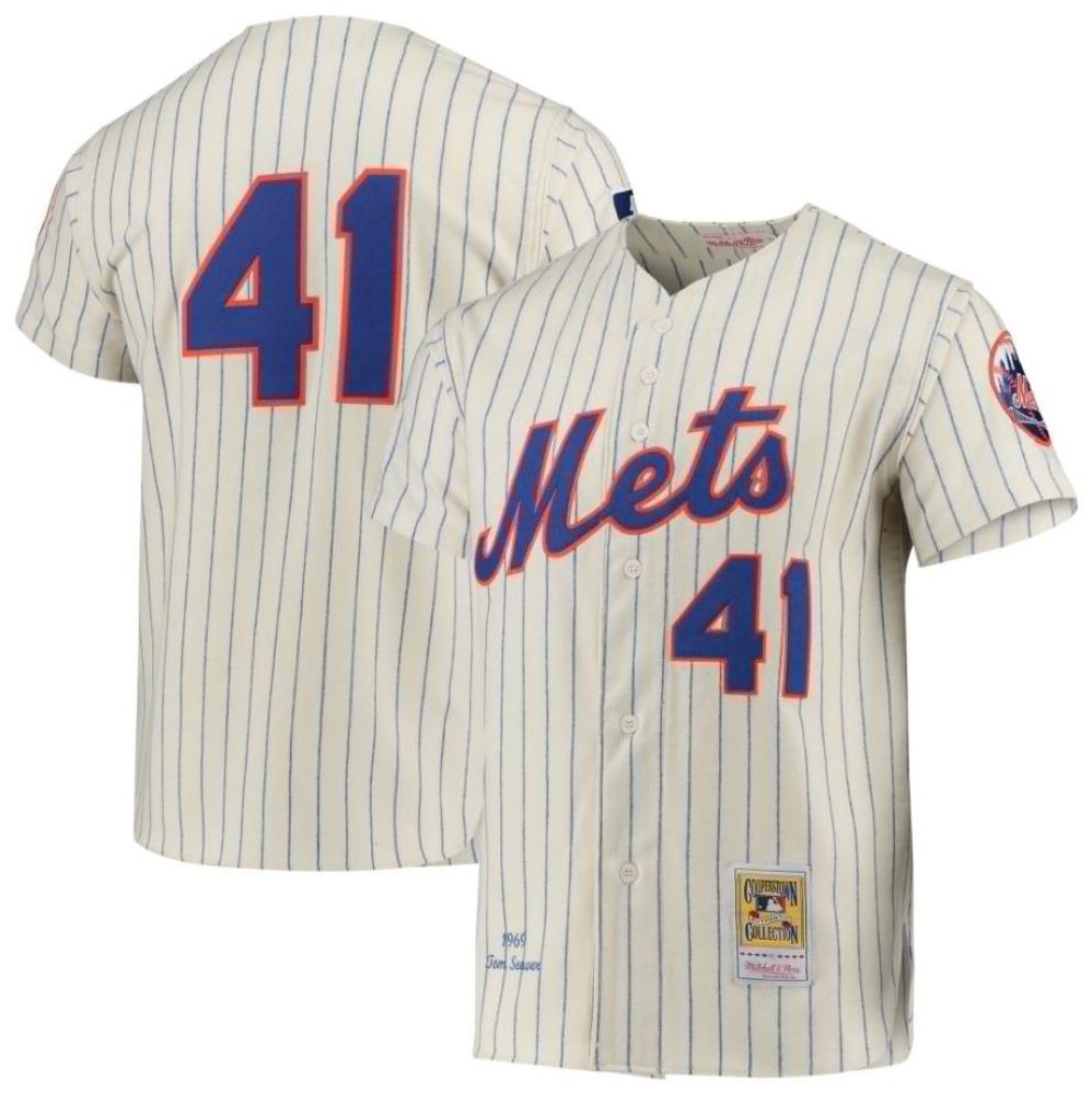 New York Mets Tom Seaver Cream 1969 Throwback Jersey