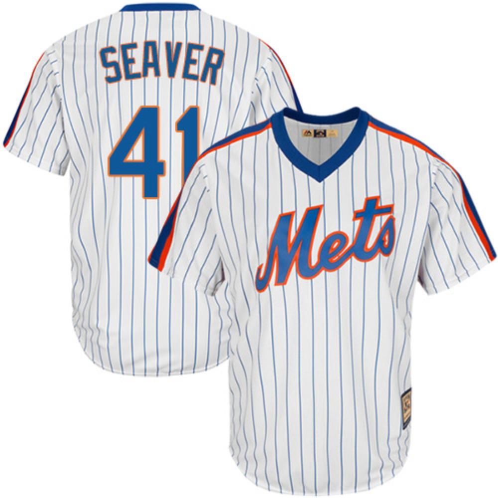 New York Mets Tom Seaver White Throwback Pullover Jersey