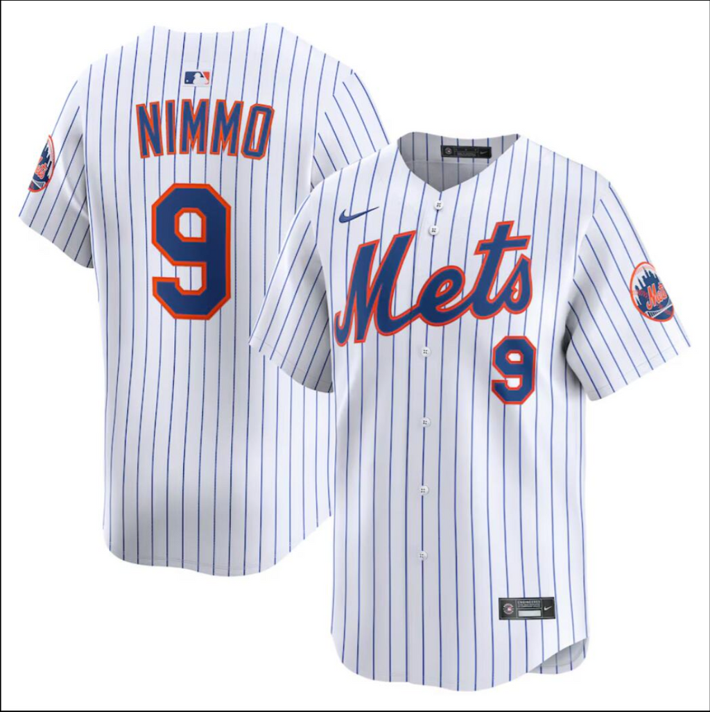 New York Mets #9 Brandon Nimmo Jersey Stitched White Alternate