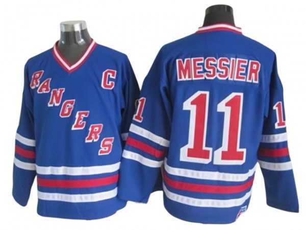 New York Rangers #11 Mark Messier Blue Heroes of Hockey Alumni CCM Jersey - Blue