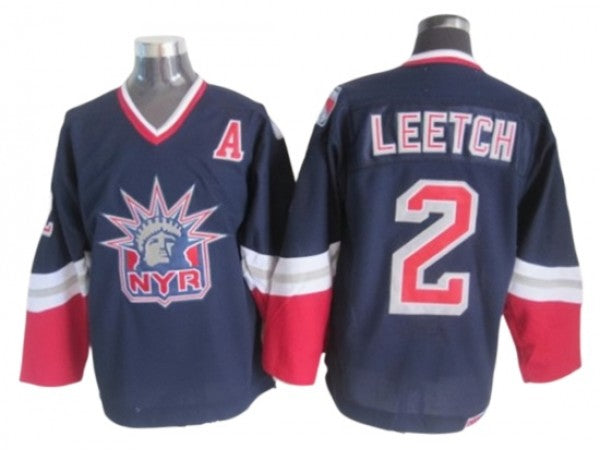 New York Rangers #2 Brian Leetch 1998 Vintage CCM Jersey - Navy