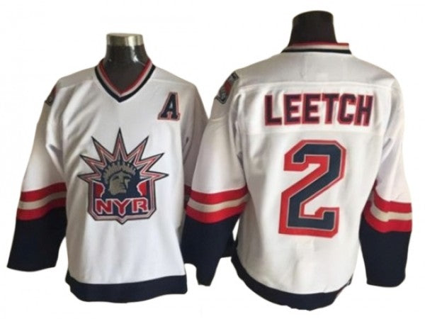 New York Rangers #2 Brian Leetch Blue 75TH Vintage CCM Jersey