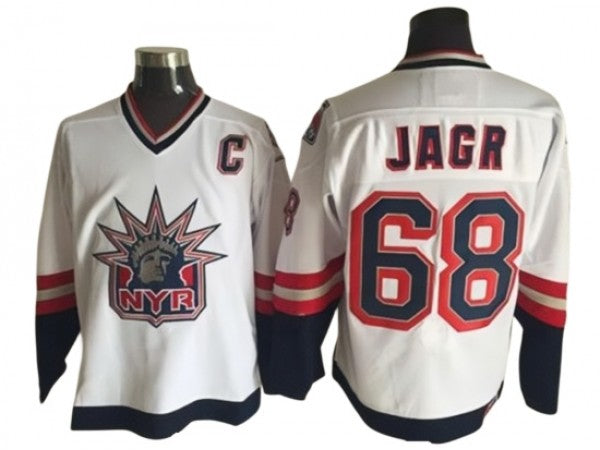 New York Rangers #68 Jaromir Jagr 1998 Vintage CCM Jersey - White
