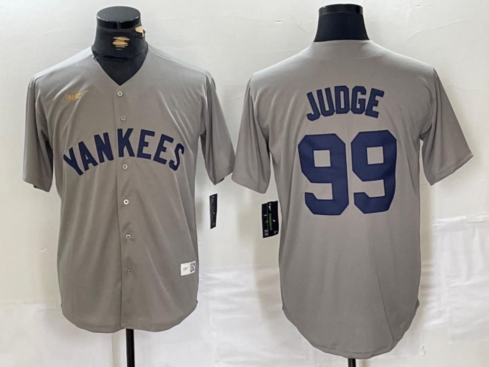 New York Yankees Aaron Judge Gray Throwback Jersey