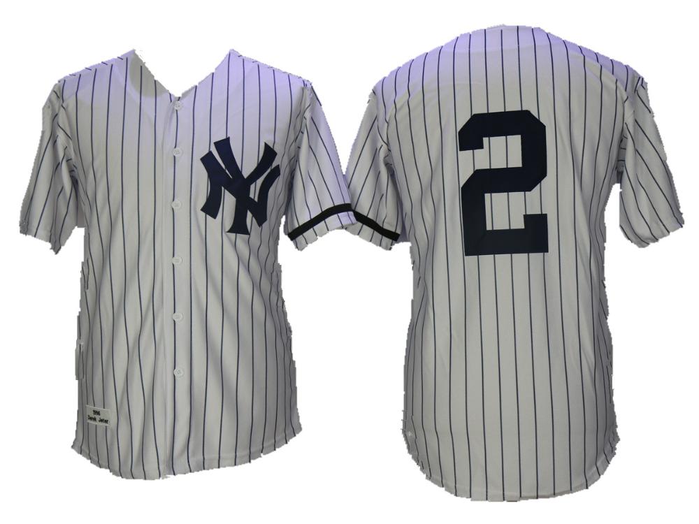 New York Yankees Derek Jeter White 1995 Throwback Jersey