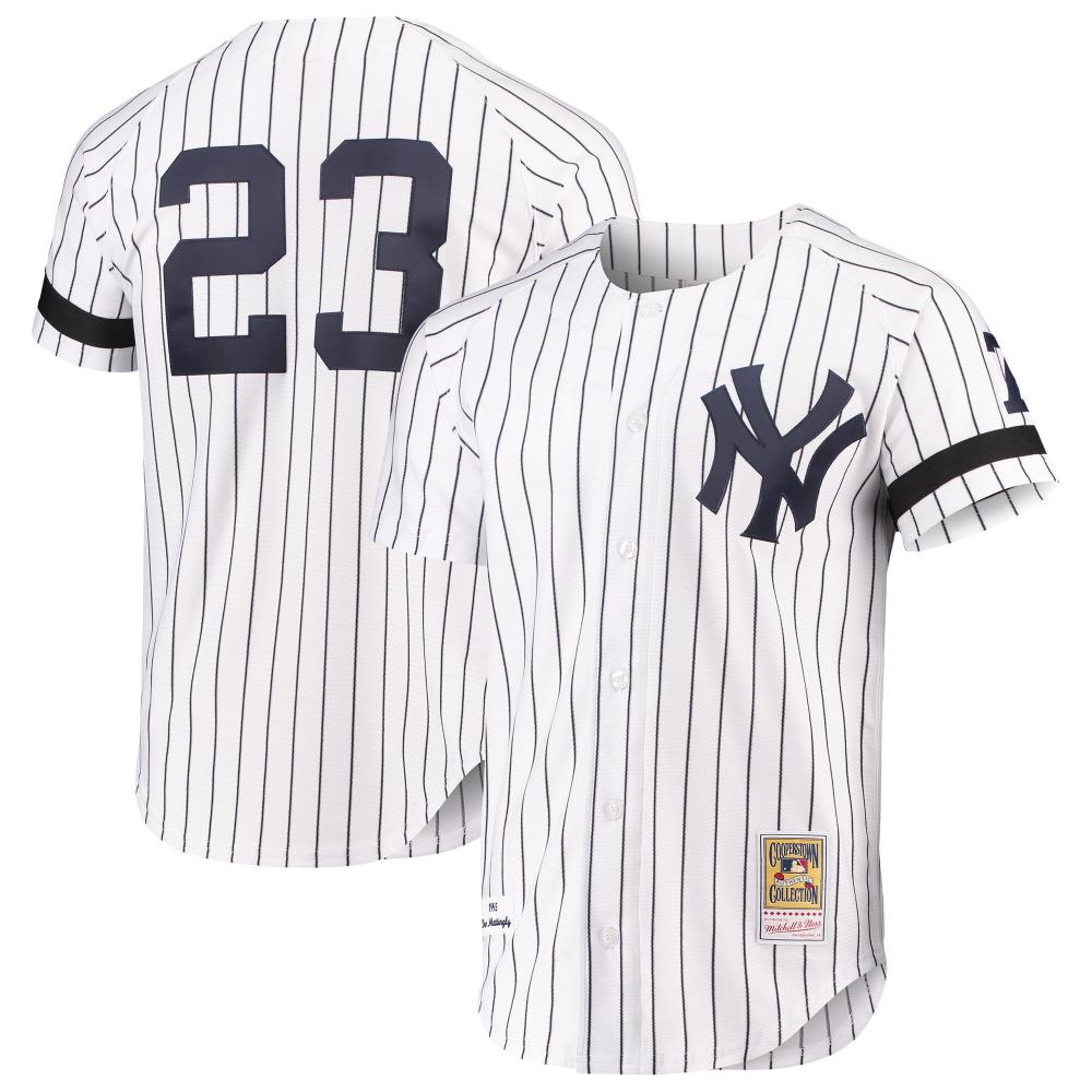 New York Yankees Don Mattingly White 1995 Throwback Jersey