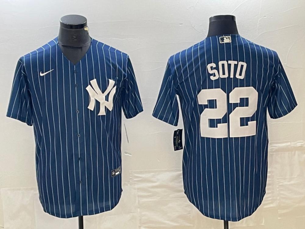 New York Yankees Juan Soto Navy Throwback Replica Jersey