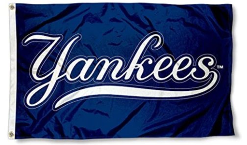 New York Yankees Logo flag 3X5Ft Banner USA Polyester with Brass Grommets