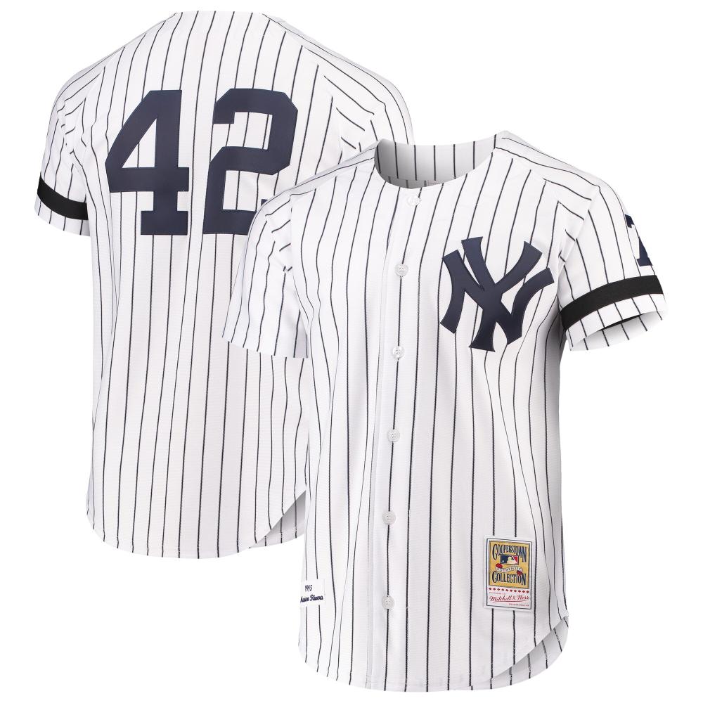 New York Yankees Mariano Rivera White 2000 Throwback Jersey