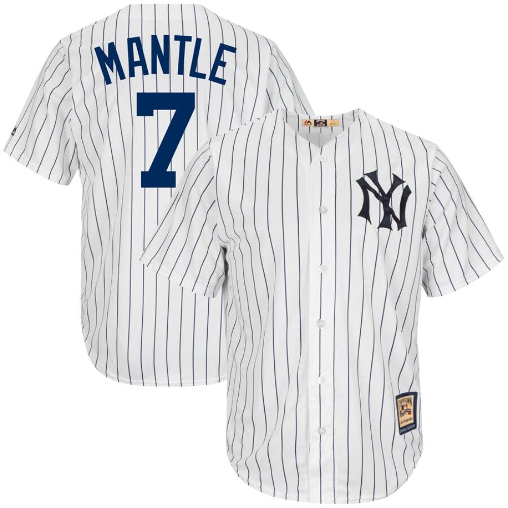 New York Yankees Mickey Mantle White Throwback Jersey