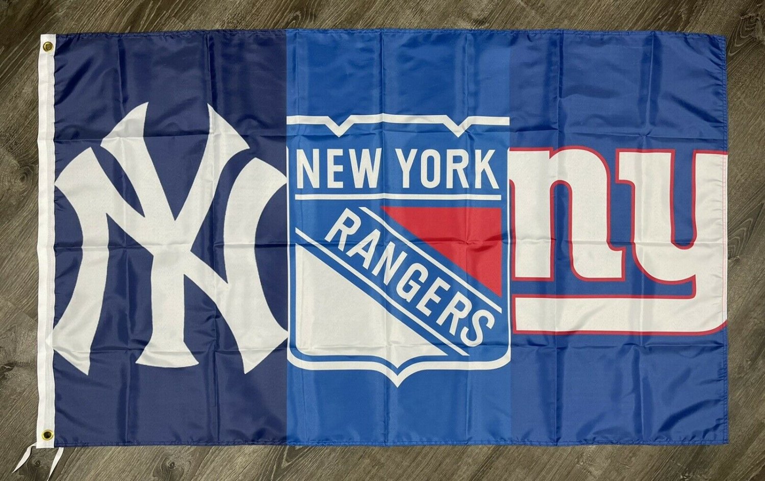 New York Yankees Rangers Giants Flag 3x5 ft Sports Blue Banner Man-Cave Garage