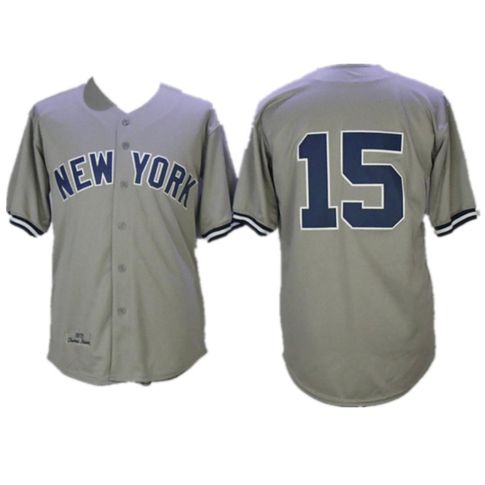New York Yankees Thurman Munson Gray 1973 Throwback Jersey