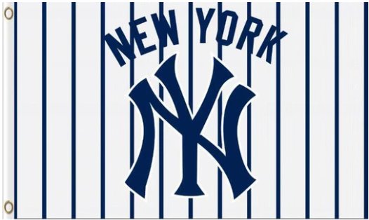 New York Yankees White US flag 3X5Ft Banner USA Polyester with Brass Grommets