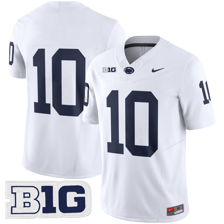 Nicholas Singleton Jersey #10 No Name Penn State Nittany Lions 2025 White