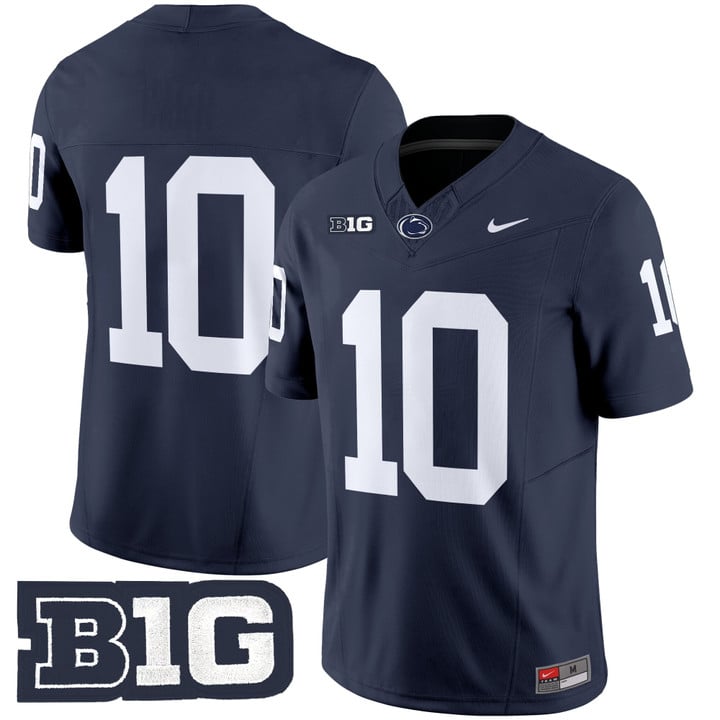 Nicholas Singleton Jersey #10 No Name Penn State Nittany Lions 2025 Navy