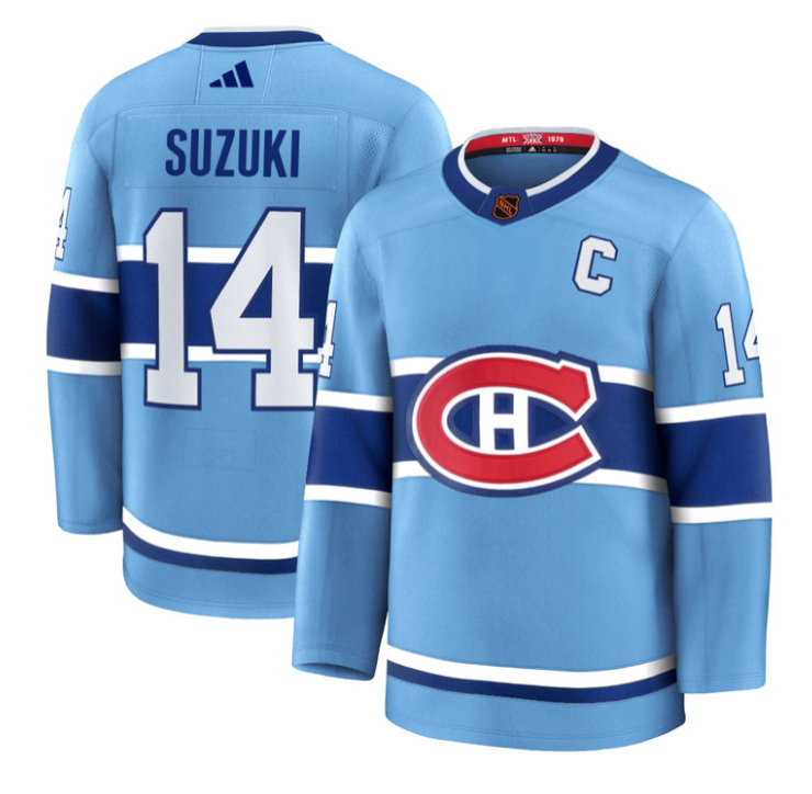 Nick Suzuki Jersey #14 Montreal Canadiens Timeless Premium Stitched Reverse Retro