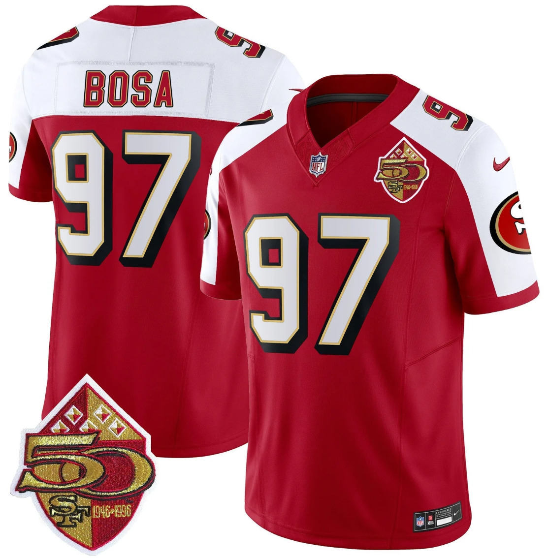 Nick Bosa Jersey #97 Throwback 1996 Vapor Limited Stitched