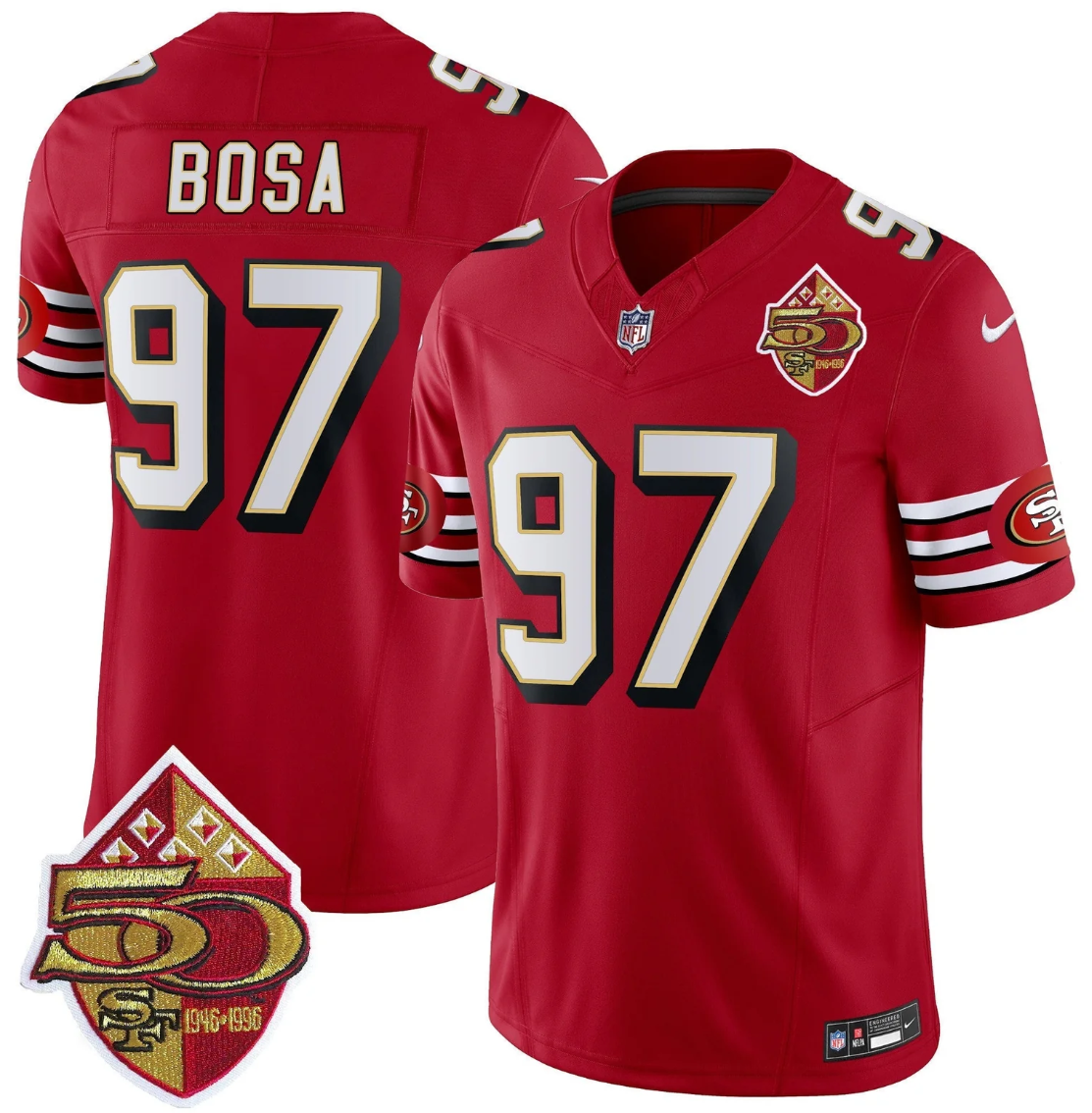 Nick Bosa Jersey #97 Throwback 1996 Vapor Limited Stitched
