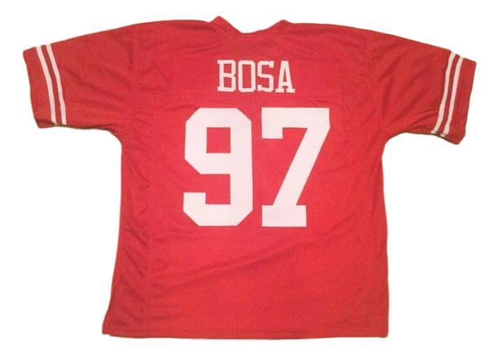 Nick Bosa CUSTOM STITCHED Unsigned Football Jersey Red