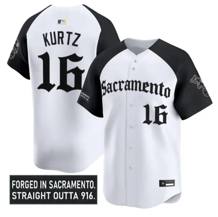 Nick Kurtz Jersey #16 Athletics Sacramento Gothic Edition Premier Stitched