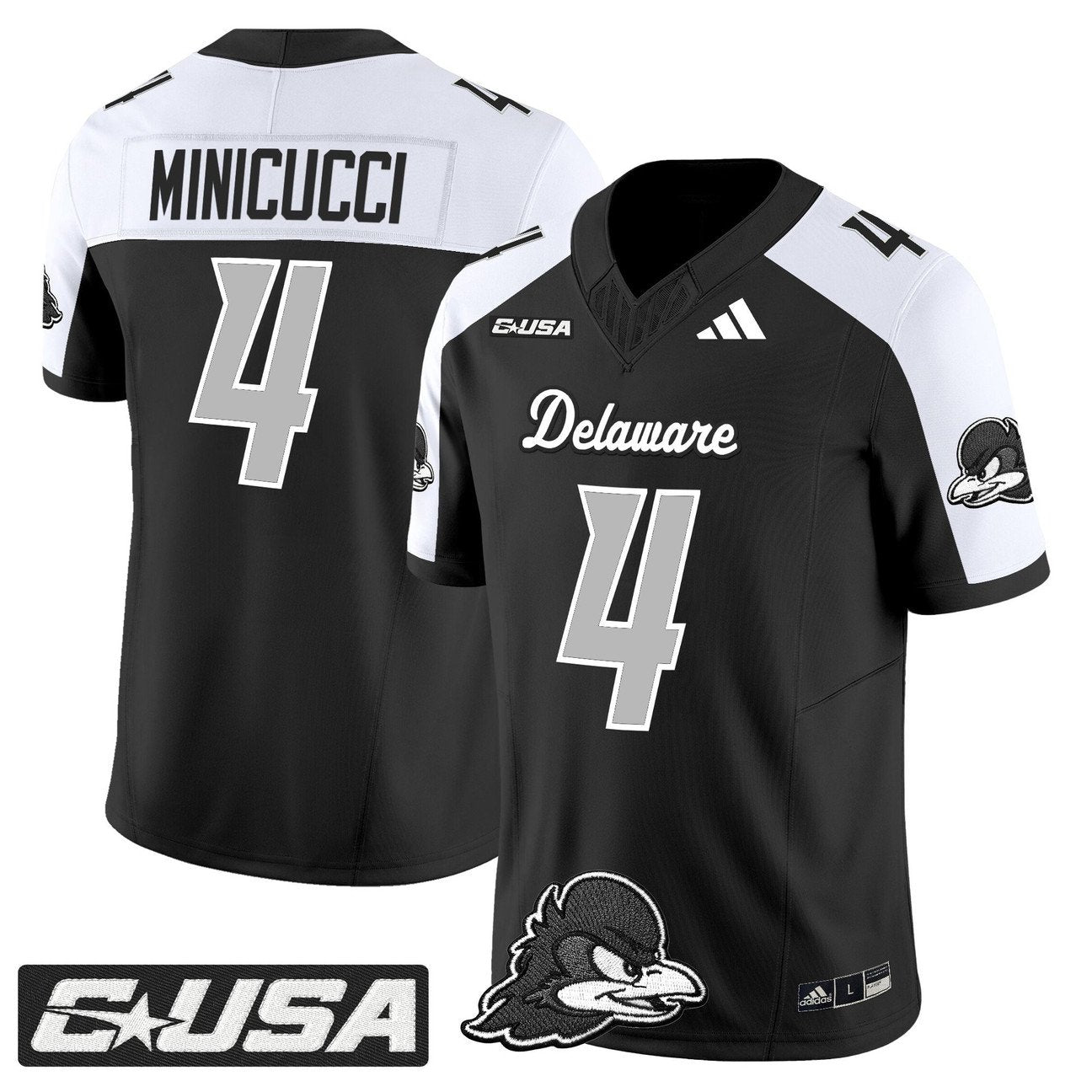 Nick Minicucci Jersey #4 Delaware Blue Hens 2025 Vapor Limited Stitched