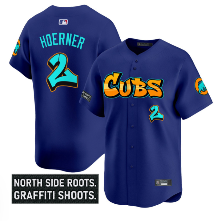 Patrick Wisdom Jersey #16 Chicago Cubs Graffiti North Side Edition Black