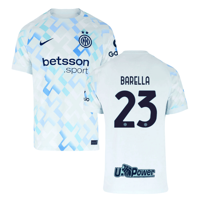 Nicolò Barella #23 Inter Milan 2025-26 Away Match Jersey – White