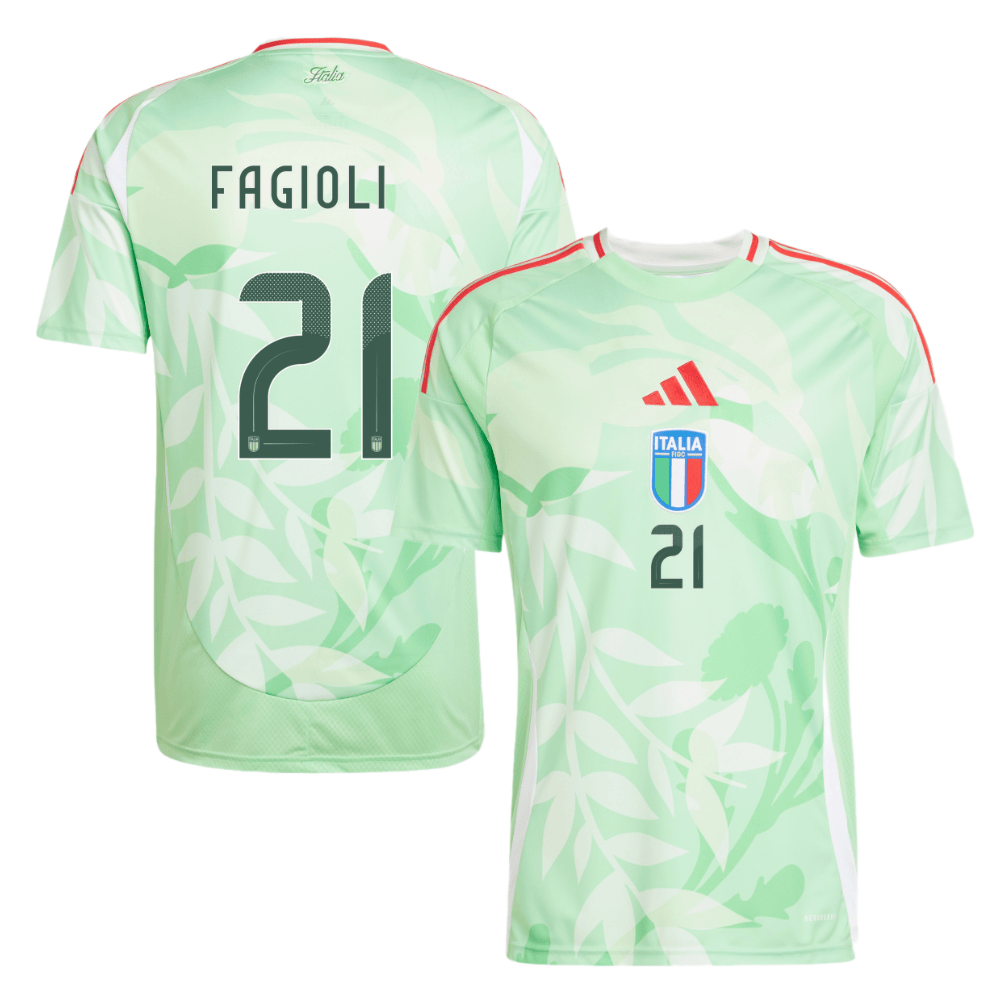 Nicolò Fagioli 21 Italy National Team 2025-26 Away Men Jersey – Green